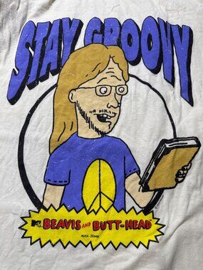 American Classics Vintage Beavis and Butt-Head Van Driessen Stay Groovy T-Shirt